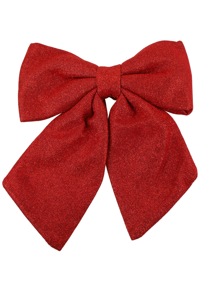 Decoratie Strik Lindos Rood Glitter 22x25cm 1 stuks