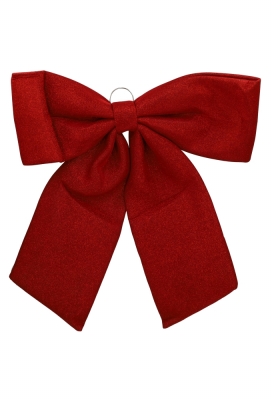 Decoratie Strik Lindos Rood Glitter 70x73cm 1 stuks