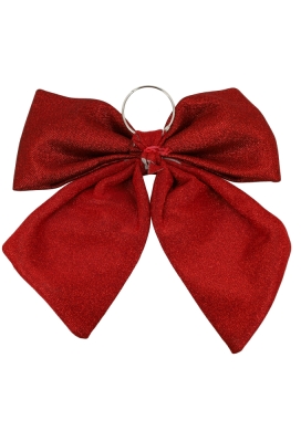 Decoratie Strik Lindos Rood Glitter 34x36cm 1stuks