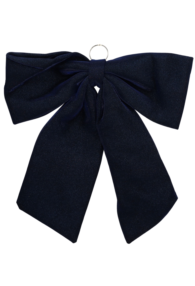 Decoratie Strik Lindos Blauw Glitter 70x73cm 1 stuks