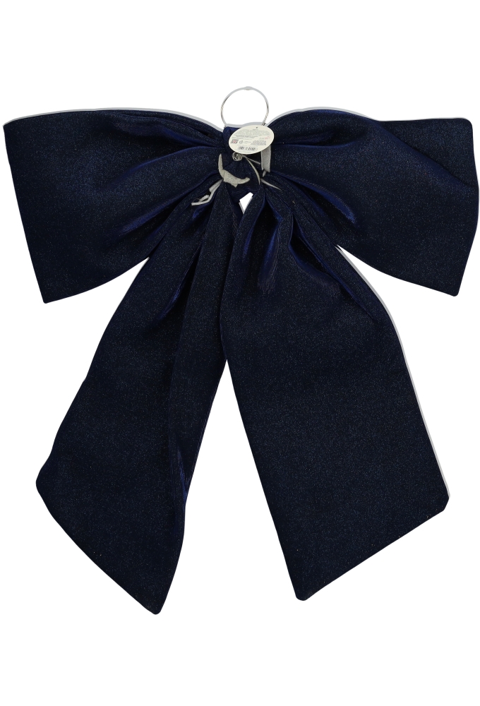 Decoratie Strik Lindos Blauw Glitter 70x73cm 1 stuks