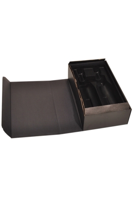Wijndoos 2-fles Zwart 34.5x20x9.5cm FSC® 25stuks