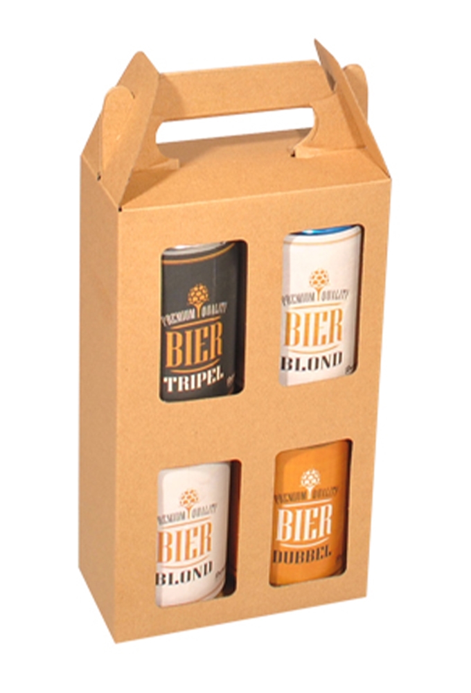 Bierverpakking Kraft Voor 4x 33cl Blikjes FSC® 50stuks