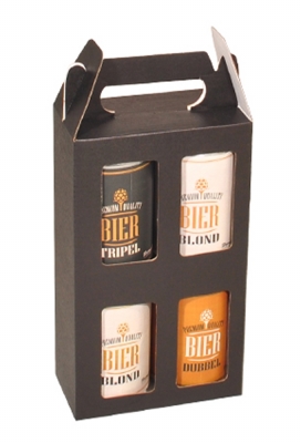 Bierverpakking Zwart Voor 4x 33cl Blikjes FSC® 50stuks
