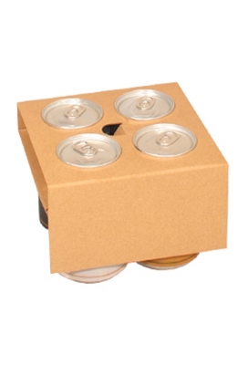 Bierverpakking Kraft Topclusters  Voor 4x 33cl Blikjes FSC® 200stuks