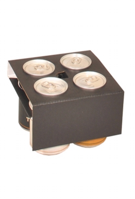 Bierverpakking Zwart Topclusters  Voor 4x 33cl Blikjes FSC® 200stuks