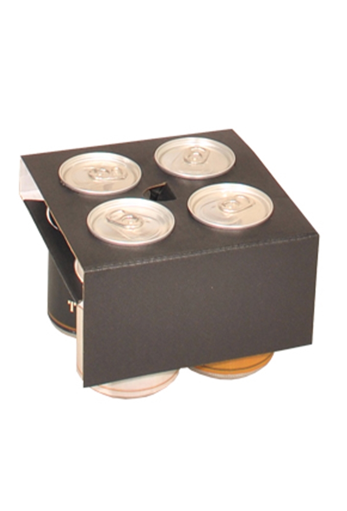 Bierverpakking Zwart Topclusters  Voor 4x 33cl Blikjes FSC® 200stuks