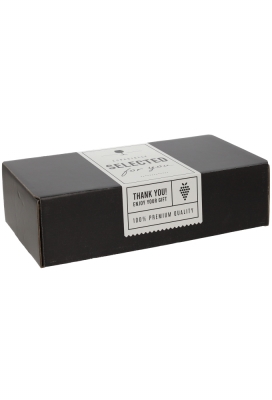 Wijndozen 2-Flessen Selected For You Zwart 33.5x18.7x9.5cm 25stuks