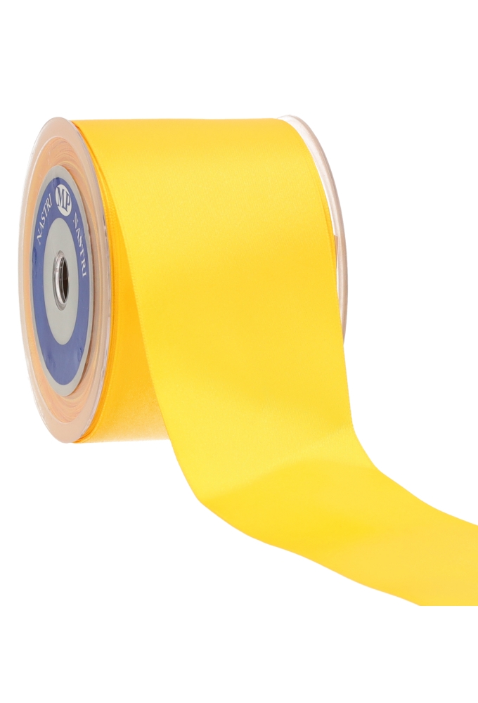 Satijn Lint Donker Geel Extra Breed 70mm x 25 meter