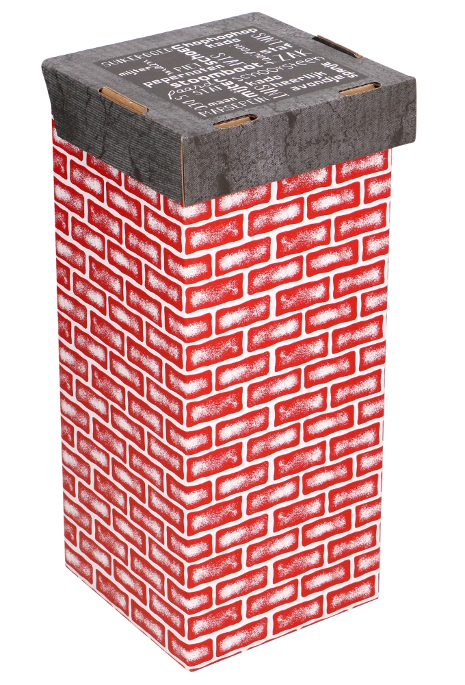 Sintgeschenkdoos Sint schoorsteen 15x15x36cm 15stuks OP IS OP