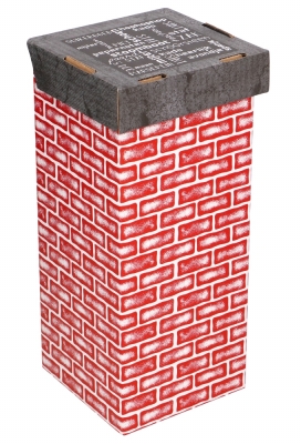 Sintgeschenkdoos Sint schoorsteen 15x15x36cm 15stuks OP IS OP