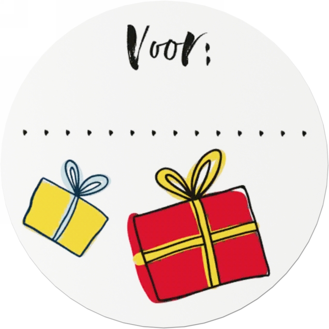 Etiketten Sint Voor 40mm cm 500stuks OP IS OP