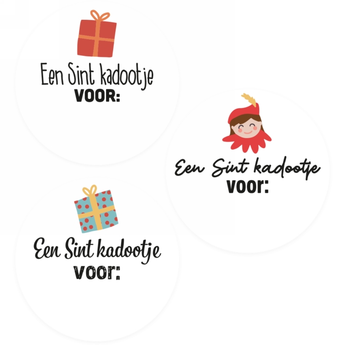 Etiketten Sint Een Sint Kadootje Voor 40mm cm 500stuks OP IS OP