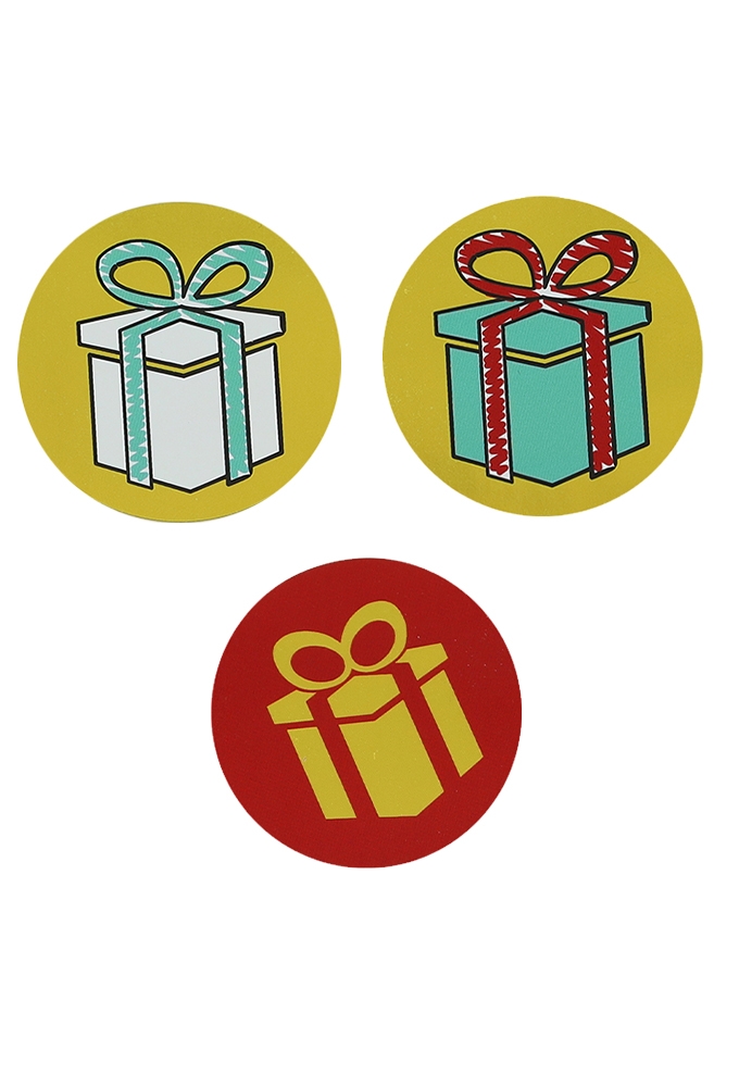 Etiketten Feestdagen Kado 4cm 500stuks OP IS OP