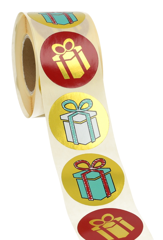 Etiketten Feestdagen Kado 4cm 500stuks OP IS OP