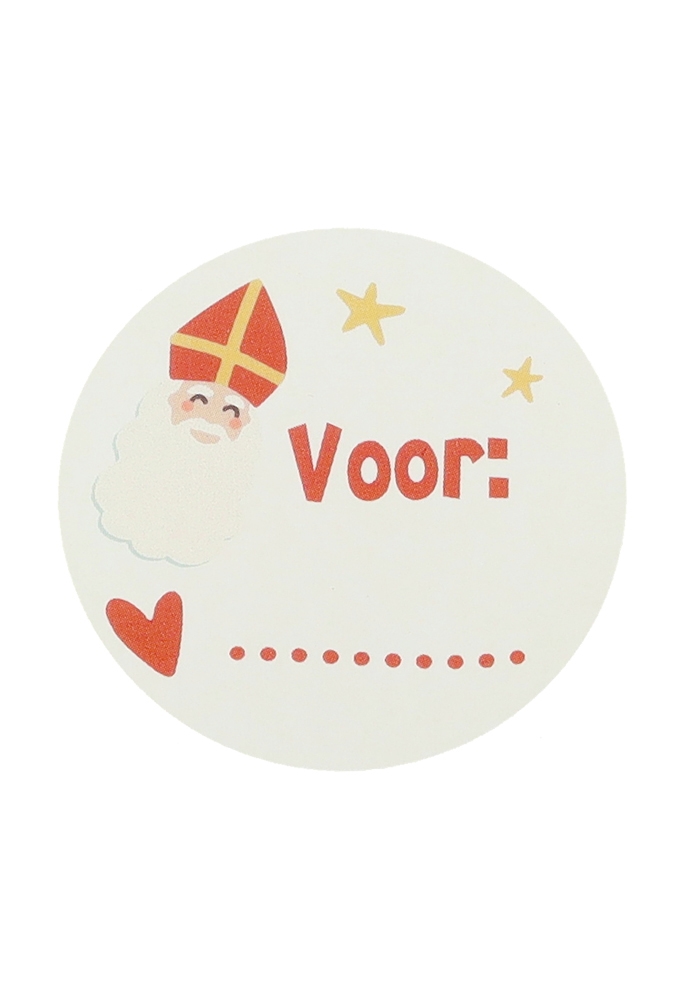 Etiketten Sinterklaas Voor 4cm 500stuks OP IS OP