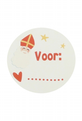 Etiketten Sinterklaas Voor 4cm 500stuks OP IS OP