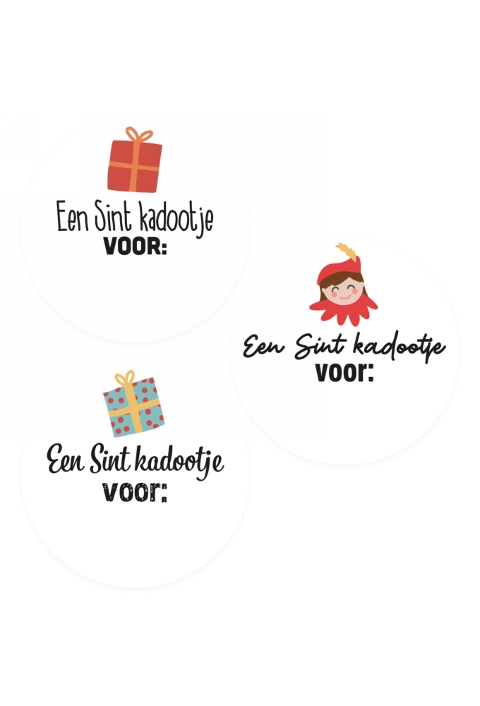 Etiketten Sint Een Sint Kadootje Voor 40mm cm 500stuks OP IS OP