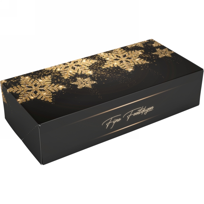 Kerstdoos Stoldoos Kerstmis Glitter 34x16x8cm 100stuks OP IS OP