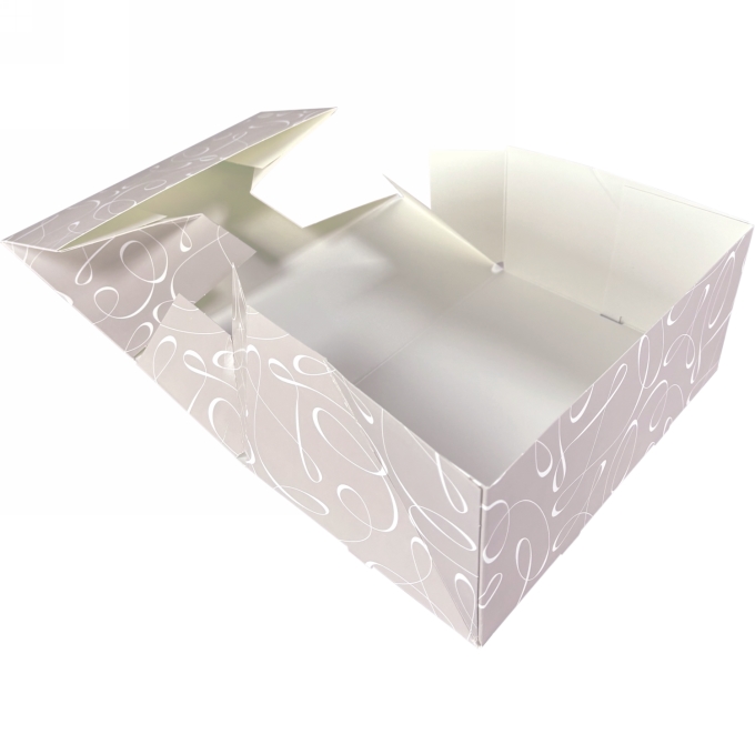 Gebaksdoos Swirl Met Klep 21x14x8cm 250gram 100stuks OP IS OP