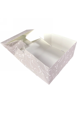 Gebaksdoos Swirl Met Klep 21x14x8cm 250gram 100stuks OP IS OP