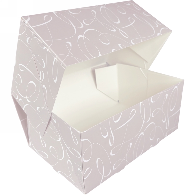 Gebaksdoos Swirl Met Klep 19x19x5cm 250gram 200stuks OP IS OP