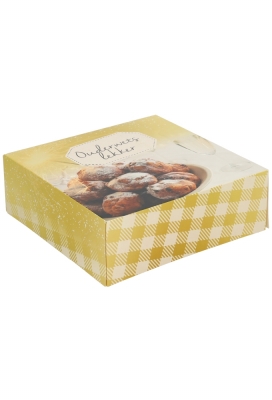 Kerstdoos Oliebollendoos 23x23x8cm 100stuks OP IS OP