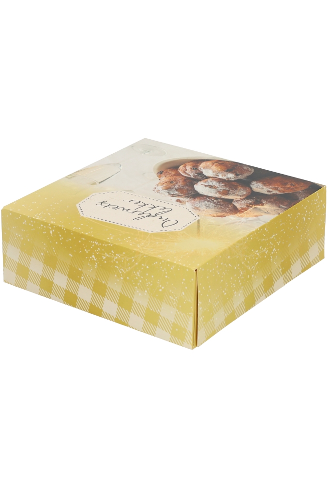 Kerstdoos Oliebollendoos 23x23x8cm 100stuks OP IS OP