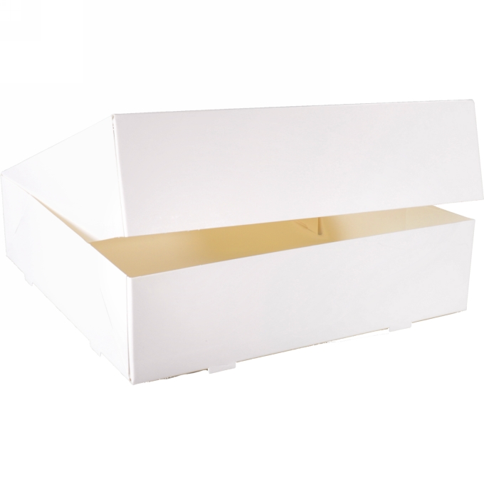 Gebaksdoos Wit Met Klep 19x19x5cm 250gram 200stuks OP IS OP