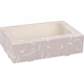 Gebaksdoos Swirl Met Klep 19x12.5x5cm 250gram 200stuks OP IS OP