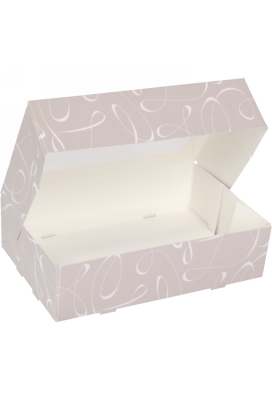 Gebaksdoos Swirl Met Klep 19x12.5x5cm 250gram 200stuks OP IS OP