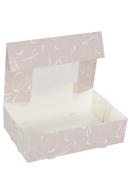 Gebaksdoos Swirl Met Klep 19x12.5x5cm 250gram 200stuks OP IS OP