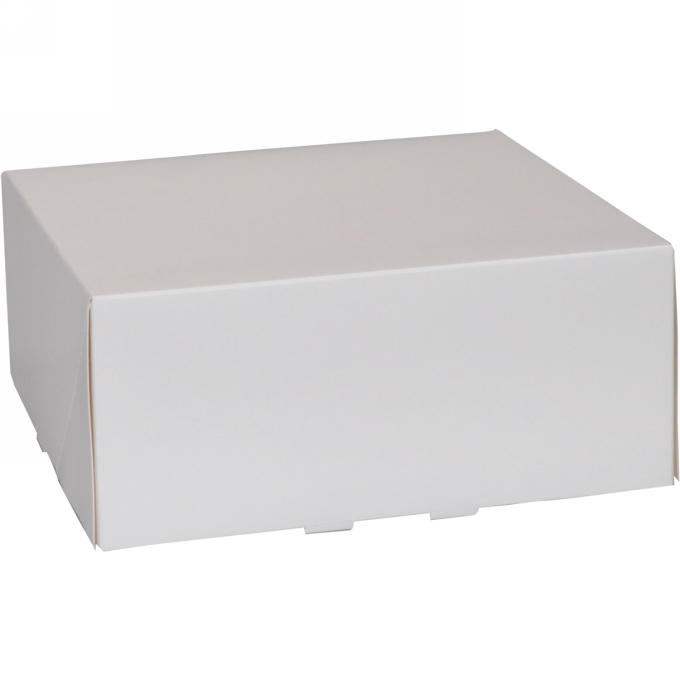 Gebaksdoos Wit Met Klep 21x21x9cm 250gram 150stuks OP IS OP