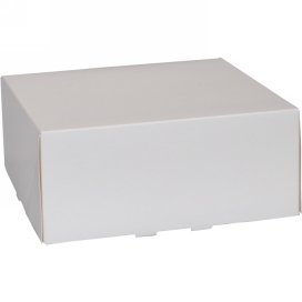 Gebaksdoos Wit Met Klep 21x21x9cm 250gram 150stuks OP IS OP