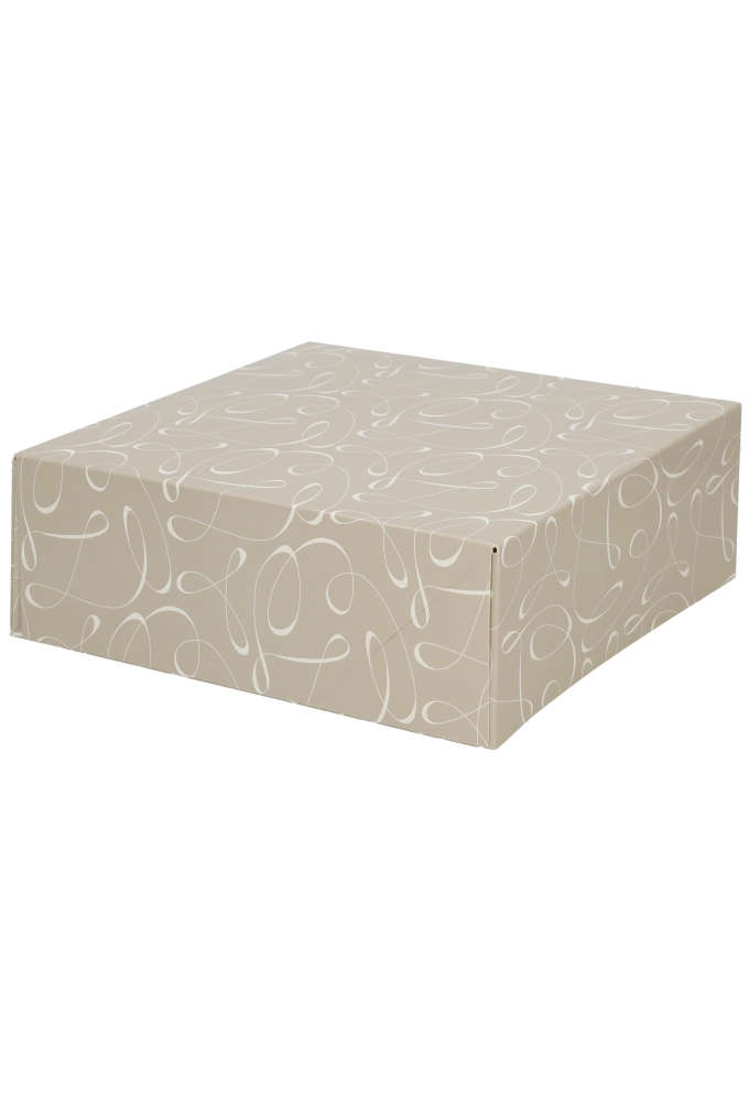 Gebaksdoos Swirl Met Klep 25x25x9cm 250gram 100stuks OP IS OP