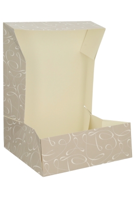 Gebaksdoos Swirl Met Klep 25x25x9cm 250gram 100stuks OP IS OP