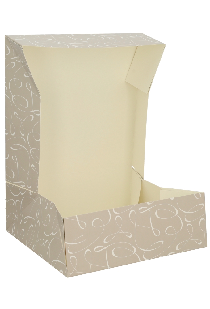 Gebaksdoos Swirl Met Klep 25x25x9cm 250gram 100stuks OP IS OP