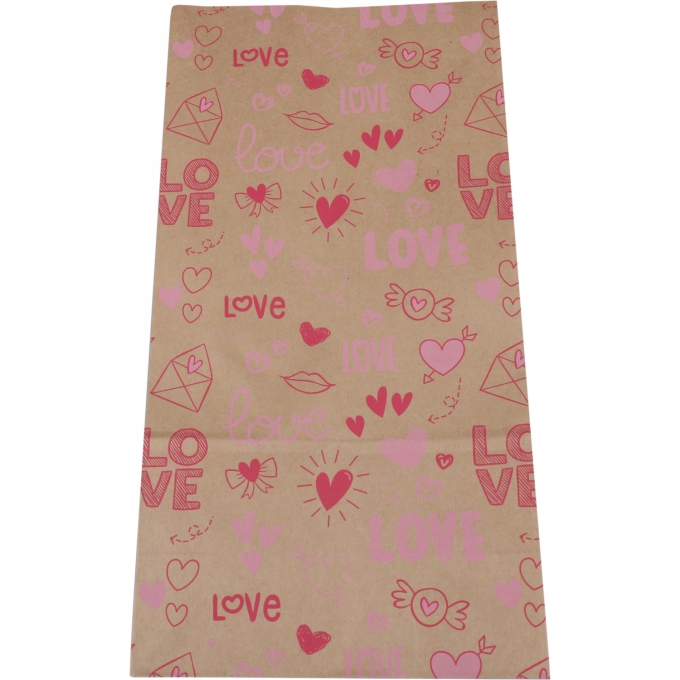 Kadozakje Love Kraft 16x9x31cm 50stuks OP IS OP