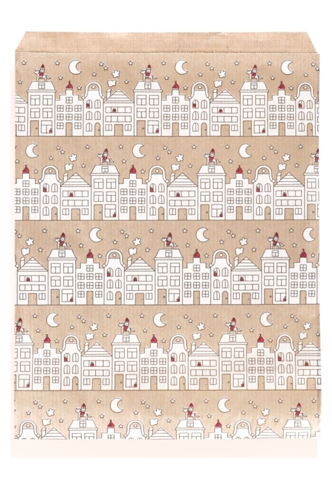 Sintzakjes Sint Op Het Dak 12x19cm 100stuks OP IS OP