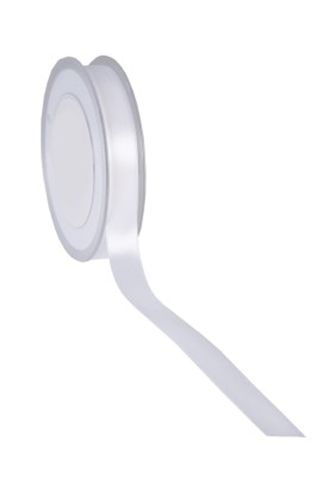 Satijn Dubbel Lint 15mm x 25 meter Wit OP IS OP