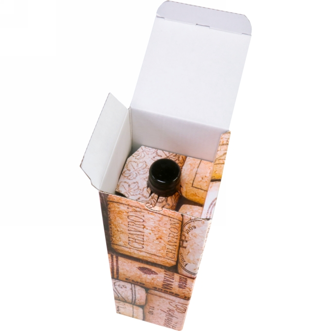 Wijndozen 1-Fles Kurk 9.5x9.5x33cm 10stuks