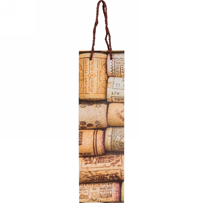 Wijntasjes 1fles Kurk10x9x38m 10stuks