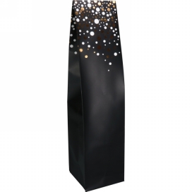 Wijnzak 1-Fles Spot on Black 9.5x9.5x41cm 25stuks