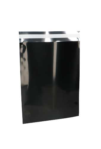 Verzend Enveloppen Folie Toledo Zwart & Plakstrip 35x48+4cm A3 50st