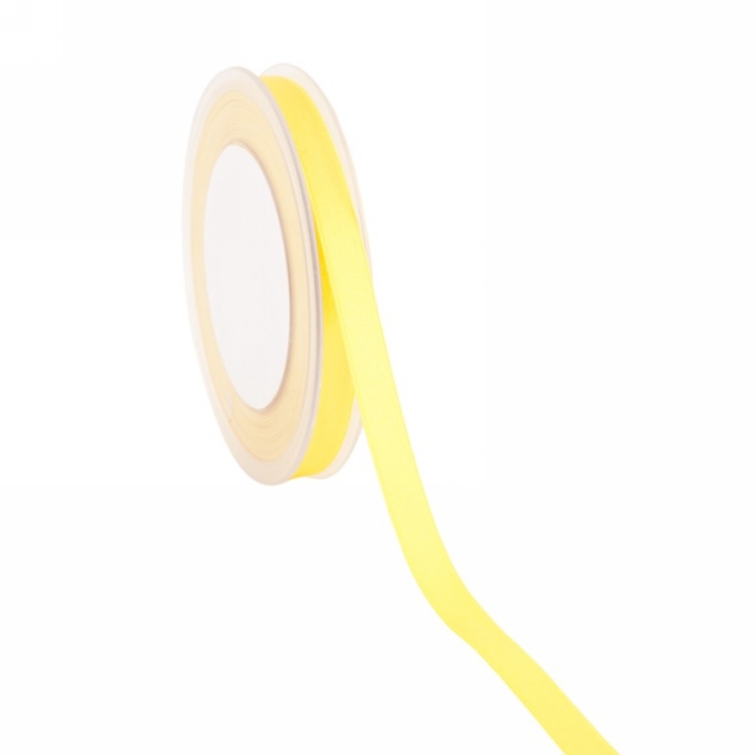 Satijn Dubbel Lint 10mm x 25 meter Geel OP IS OP