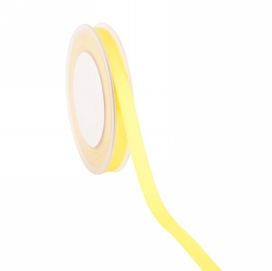 Satijn Dubbel Lint 10mm x 25 meter Geel OP IS OP