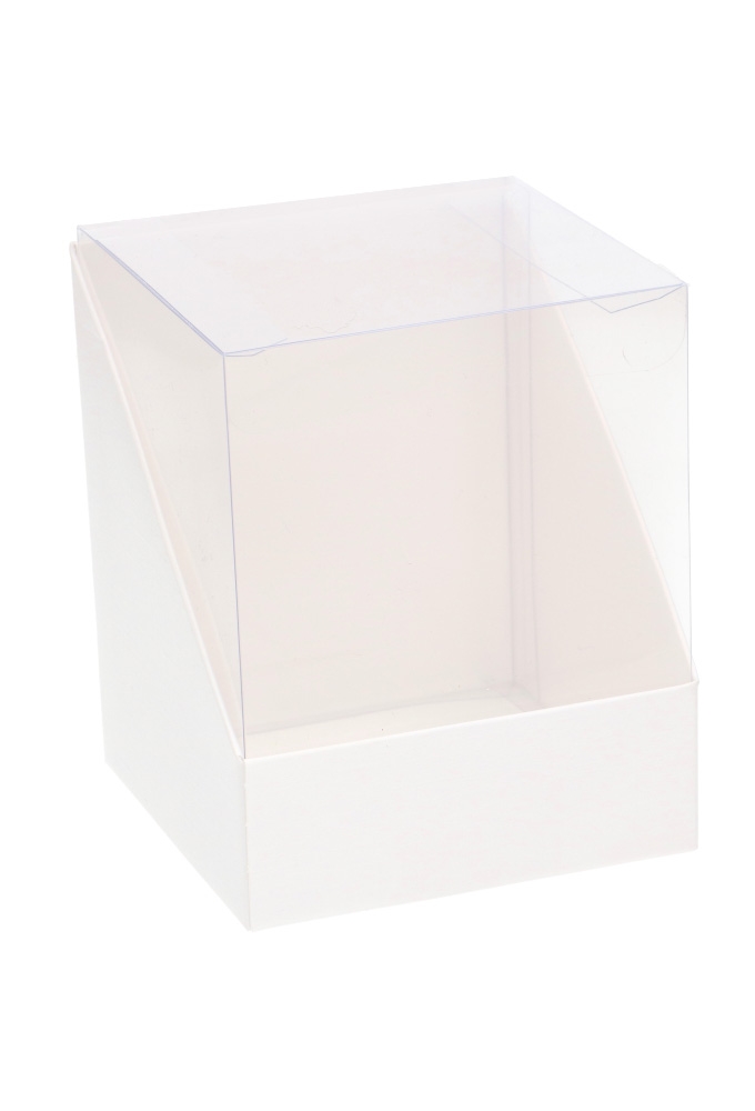 Kubusdoosje Wit Dios Met Relief Inzet PVC Venster 10x10x12cm 9 stuks