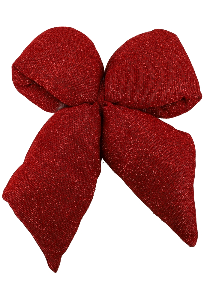 Strik Vellino Bolle Glitter Velvet Rood Met 2 lussen 17x21cm 1 stuks