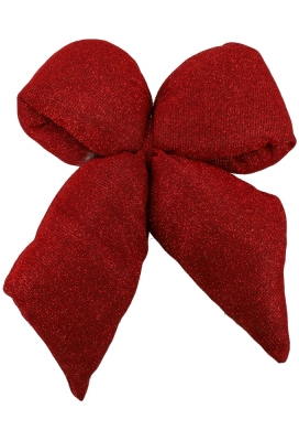 Strik Vellino Bolle Glitter Velvet Rood Met 2 lussen 17x21cm 1 stuks