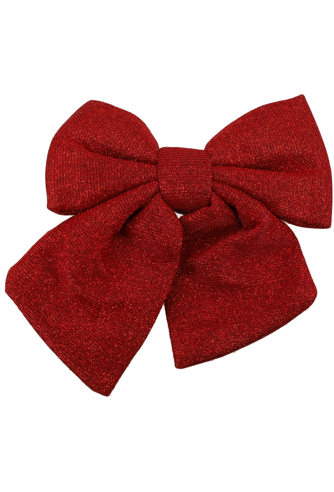 Decoratie Strik Lindos Rood Glitter 22x25cm 1 stuks